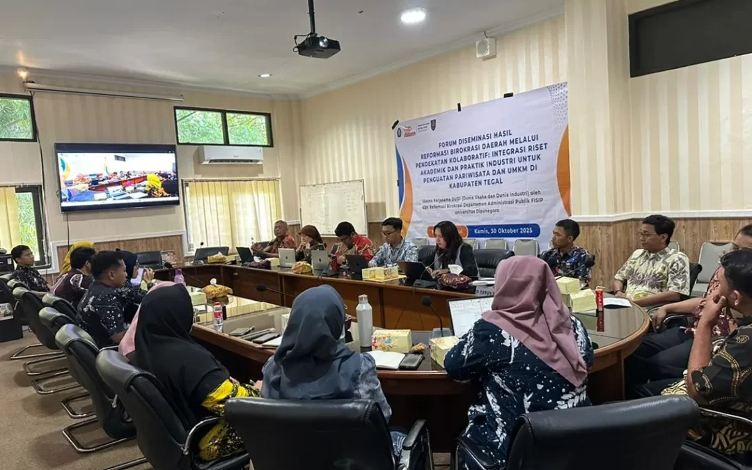 FISIP Undip’s Bureaucratic Reform Academic Expertise Cluster and Tegal Regency Bappeda Litbang Strengthen Local Bureaucratic Reform and MSME Development